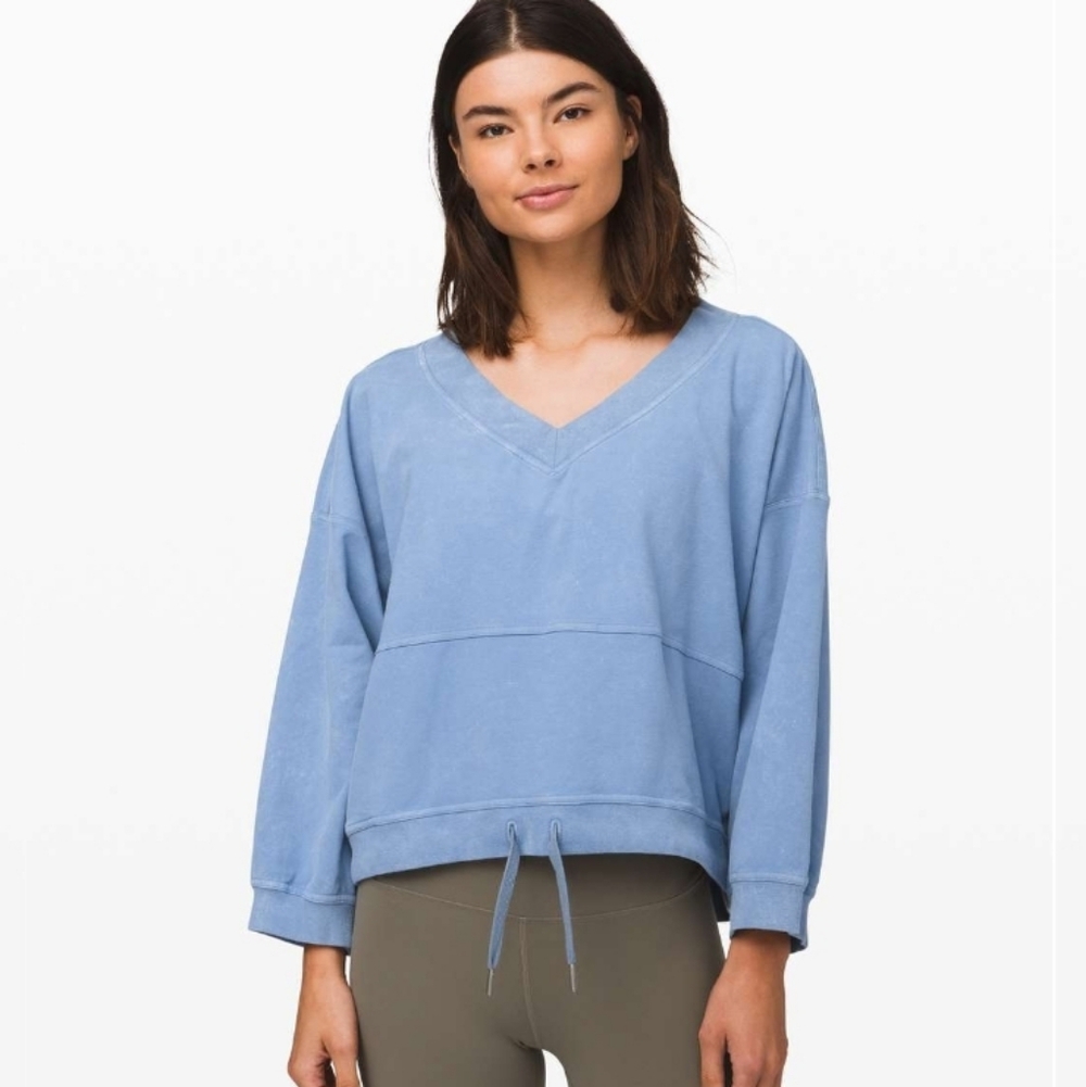 Lululemon Dare the Day Pullover In‎ Washed Tempest Blue Size XS/S